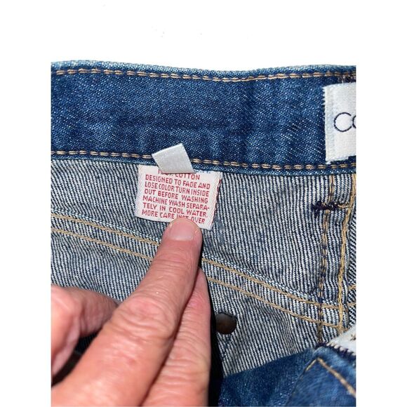 Vintage 80s Calvin Klein Women's High Waist Tapered Leg Jeans Medium Blue size 9 - Picture 5 of 9